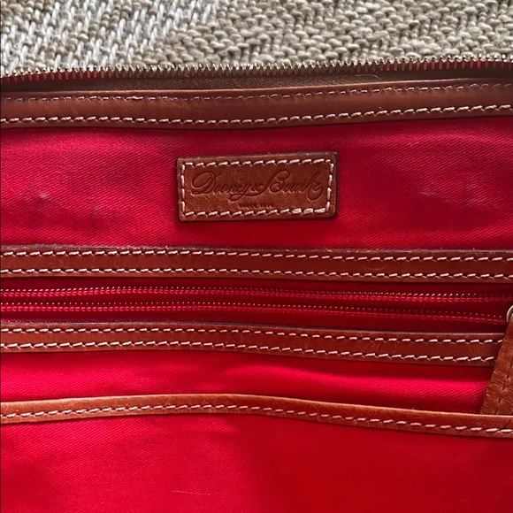 Dooney & Bourke Yellow and Brown Leather Satchel - Picture 6 of 9